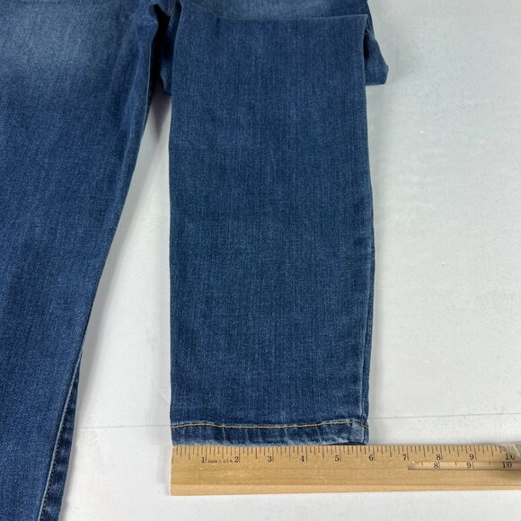 Judy Blue Jeans Womens Measured 36* Relaxed Blue Distressed Stretch Denim Tag 32 - Picture 11 of 16